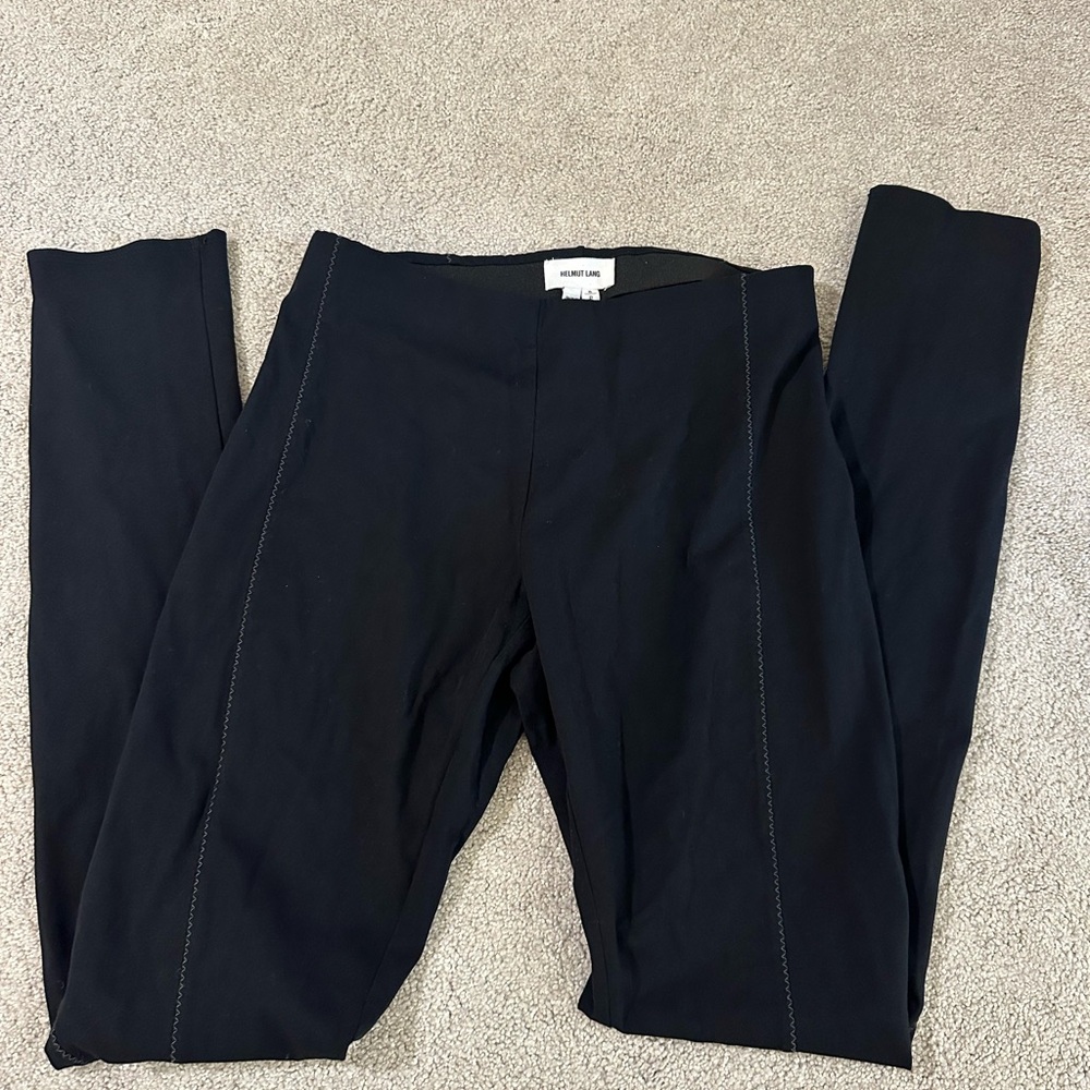 Helmut Lang reflex stitch stretch pant black legging small petite/XS